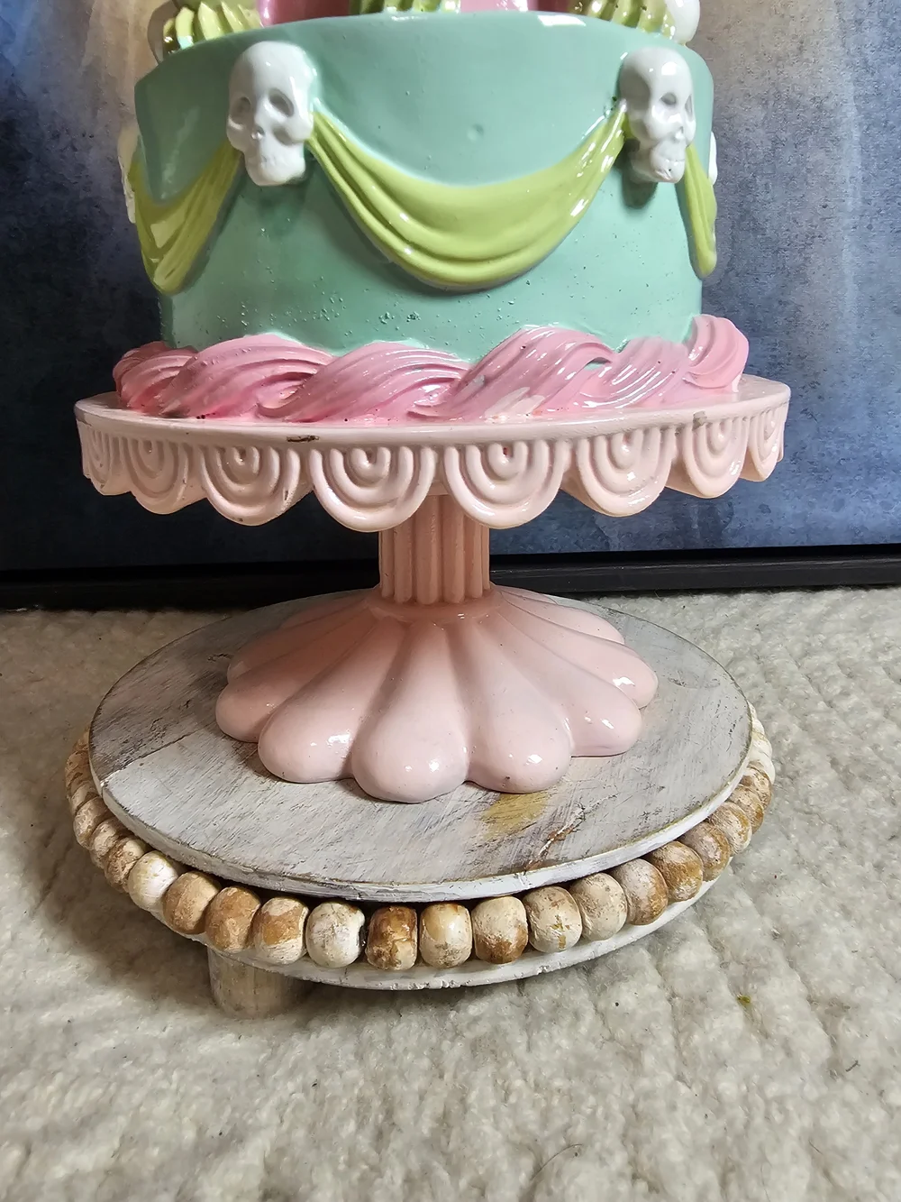Pastel Halloween Cake Summerween 1 Decoration - Pink & Mint